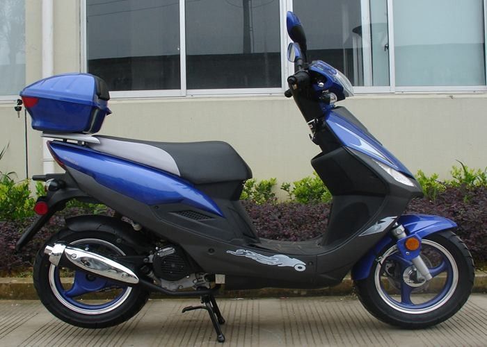 Αργιλίου μπλε 50cc μηχανών πλαισίων ενήλικο μηχανικό δίκυκλο μηχανών μηχανικών δίκυκλων 12V 7A με τον προβολέα