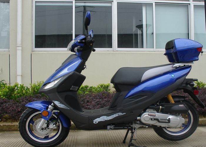 Αργιλίου μπλε 50cc μηχανών πλαισίων ενήλικο μηχανικό δίκυκλο μηχανών μηχανικών δίκυκλων 12V 7A με τον προβολέα