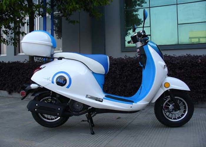 Άσπρο/μπλε μηχανικό δίκυκλο ποδηλάτων 50cc μίνι με δύο οπισθοσκόπους καθρέφτες/το οπίσθιο κιβώτιο
