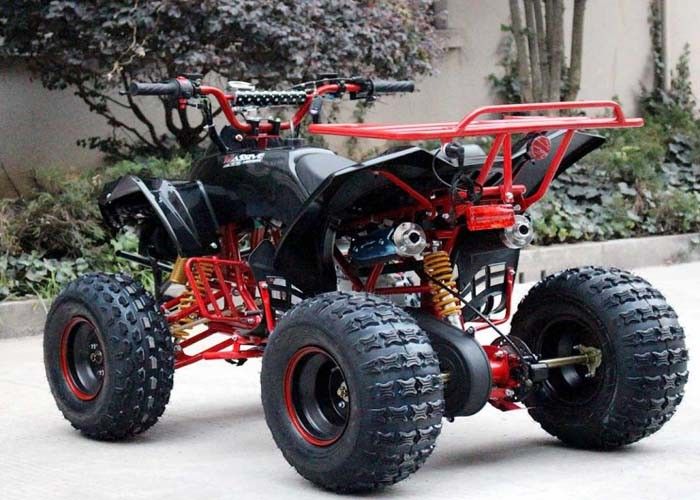 Ενιαίο ποδήλατο τέσσερα πολυάσχολοι 4 X 4 τετραγώνων κυλίνδρων 125cc Atv με το οπίσθιο ράφι/τους φωτεινούς προβολείς