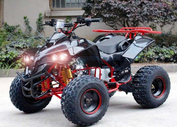 Ενιαίο ποδήλατο τέσσερα πολυάσχολοι 4 X 4 τετραγώνων κυλίνδρων 125cc Atv με το οπίσθιο ράφι/τους φωτεινούς προβολείς