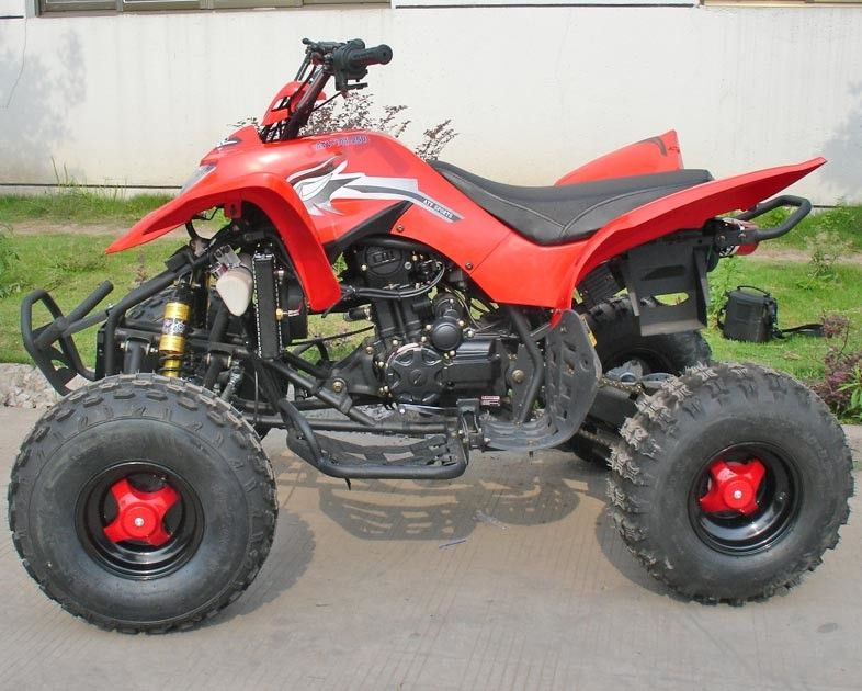 Κόκκινα οχήματα πολλαπλών χρήσεων ATV 8 250CC» ροδών πολυτέλειας αέρα κλονισμού μπροστινό τυμπάνων φρένο δίσκων φρένων οπίσθιο
