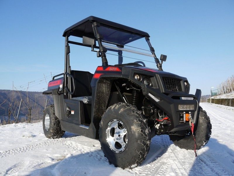 UTV 250 Tiltable οχήματα πολλαπλών χρήσεων αερίου βαρούλκων φορτωτών με Efi - κόκκινο, Windsheild και Towbar