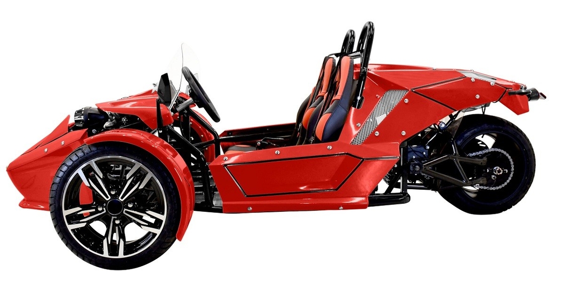 Τριτροχιά μοτοσυκλέτα E-Spider 72V Trike ισχυρή 3000w μεσαία κίνηση κινητήρα με μπαταρία λιθίου