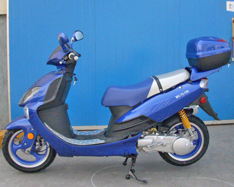 150cc CVT που αναγκάζεται - δροσισμένο αέρας μηχανοκίνητο μηχανικό δίκυκλο με το διακόπτη εκπομπής αερίων