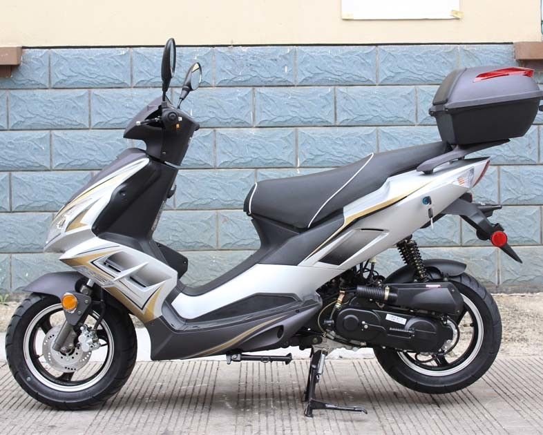 12» μπροστινός δίσκος και οπίσθιο μηχανικό δίκυκλο μηχανών φρένων τυμπάνων 50cc ενήλικο με τον κορμό