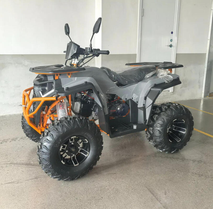 Επικεφαλίδιο βαρέος τύπου Gy6 Gas ATV 200cc Μετακίνηση αλυσίδας Δύο τροχούς Off-road Quad Bike για ενήλικες εξοπλισμένο για εκστρατείες κυνηγιού